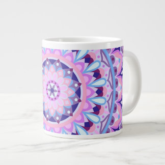 Purple Base Mandala Large Coffee Mug