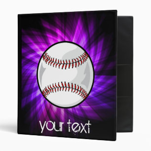 Purple Baseball; Softball Binder