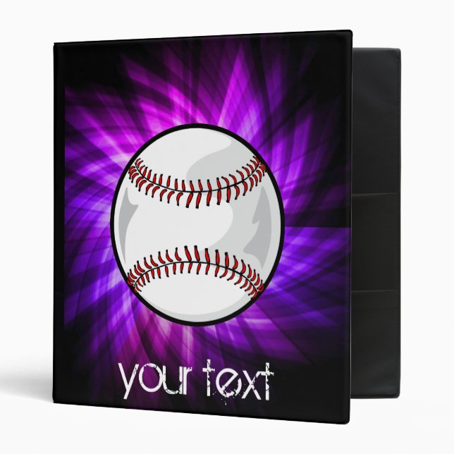 Purple Baseball; Softball Binder (Front/Inside)