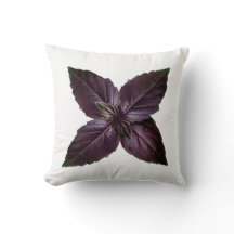 Purple Basil Throw Pillow