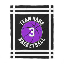 Purple Basketball Team Name & Player Number Sports