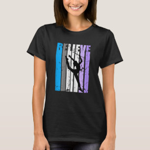 Purple Baton Twirling Womens Believe Motivational T-Shirt