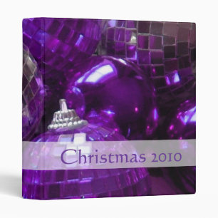Purple Baubles 'Noël 2010' classeur texte avant