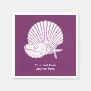 Purple Beach Theme Napkin