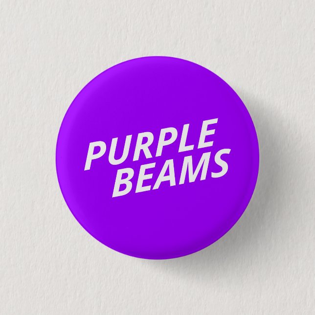 Purple Beams Button. 1 Inch Round Button (Front)