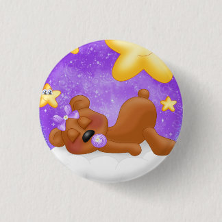 Purple Bear 1 Inch Round Button