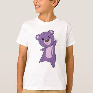Purple Bear Colourful Bears Cute Animals T-Shirt