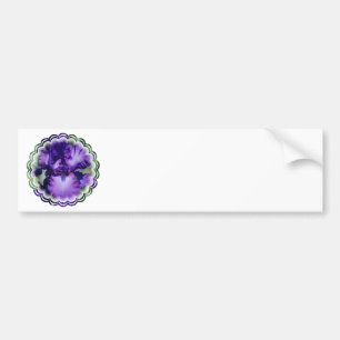 Purple Bearded Iris Bumper Sticker
