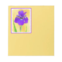 Purple Bearded Iris Painting - Cute Original Dog A