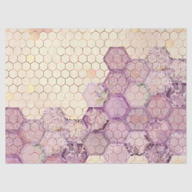 Purple Bee Series Design 2 Tissue Paper (Front)