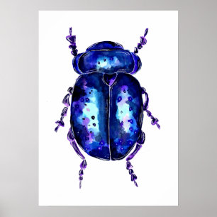 Purple Beetle Poster