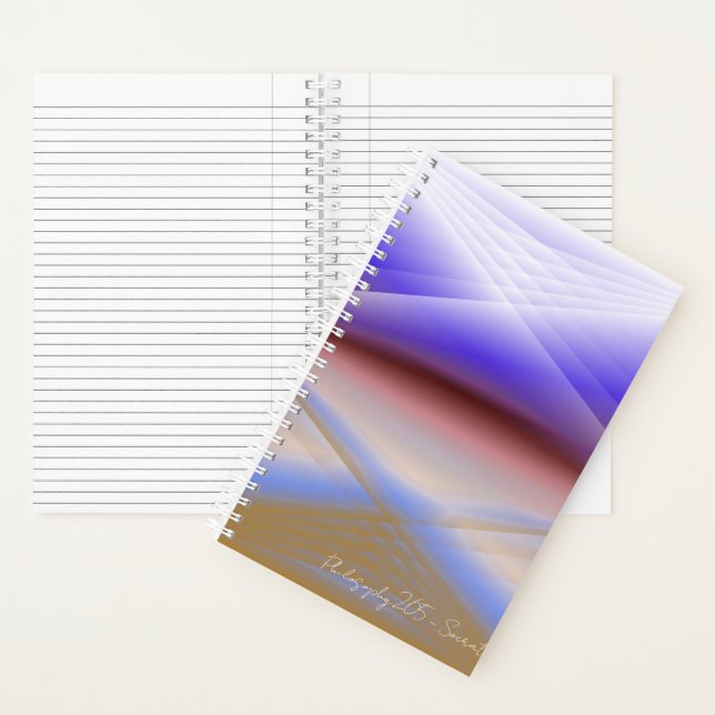 Purple & Beige Abstract Art Notebook (Inside)
