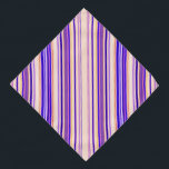 Purple beige Stripes Elegant and Cool Psychedelic Bandana<br><div class="desc">Abstract striped design with vintage girl shades of colours. Main colours of this elegant pattern : Purple,  beige with a pinch of yellow and red !</div>