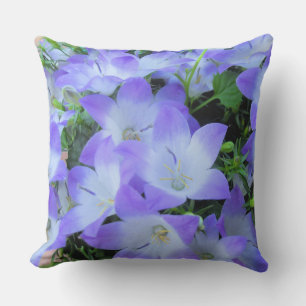 Purple Bellflowers Photograph Outdoor Pillow