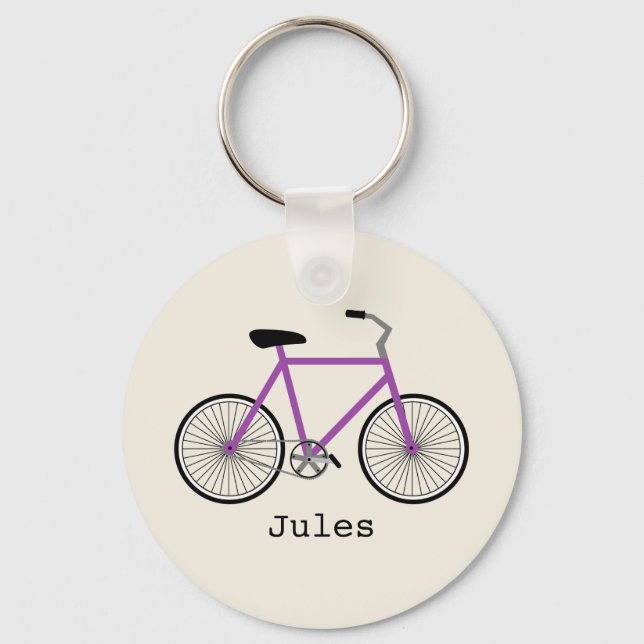 Purple Bicycle Keychain (Front)