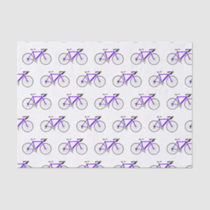 Purple Bicycle on White Tissue Paper