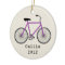 Purple Bicycle Personalized Ornament