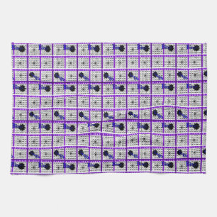 Purple Bingo Card Kitchen Towel
