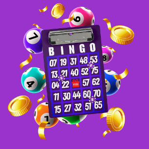 Purple Bingo Card Mini Clipboard