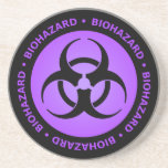 Purple Biohazard Warning Coaster<br><div class="desc">Biohazard - purple and black biohazard warning sign.</div>