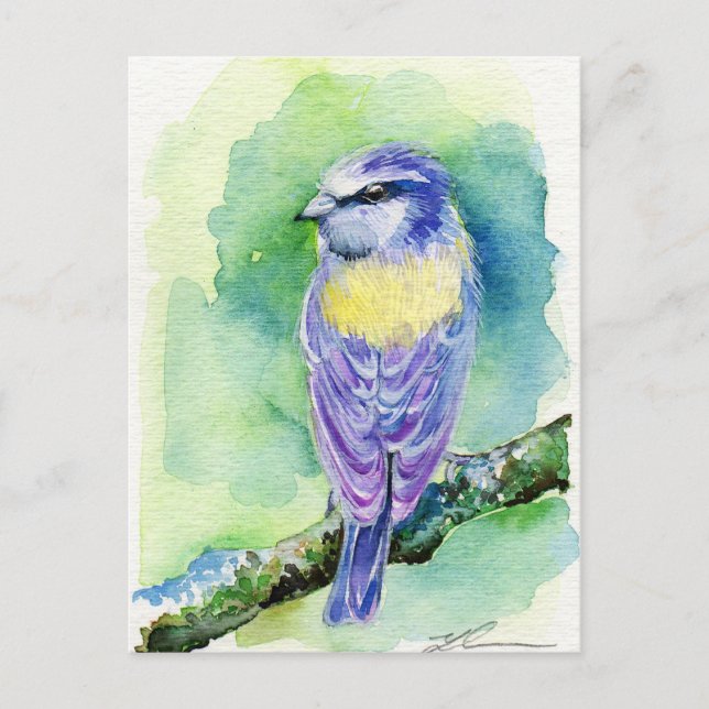 Purple Bird Postcard (Front)