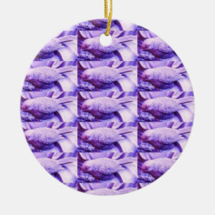 Purple Bird Statues Ceramic Ornament