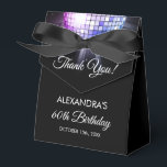 Purple Birthday Party 70's Disco Ball Thank You Favor Box<br><div class="desc">Elevate your 70th birthday celebration with our Purple 60th Birthday Party 70's Disco Ball Favour Box. This favour box captures the essence of the disco era, making it the perfect choice for a disco-themed bash or any event where you want to infuse a touch of '70s magic. In a dazzling...</div>