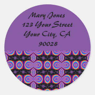 Purple black Address Labels