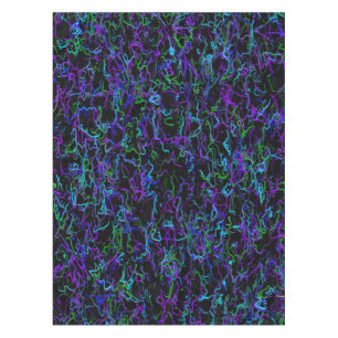 Purple, Black and Blue Abstract Tablecloth