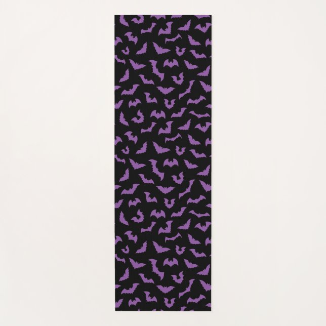 Purple black bats yoga mat (Front)