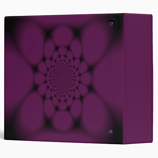 Purple Black Butterfly Petal Binder (Back/Spine)