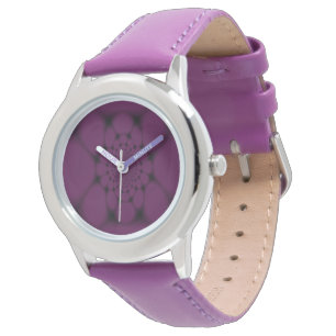 Purple Black Butterfly Petal  Watch