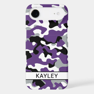 Purple Black Camouflage Personalized