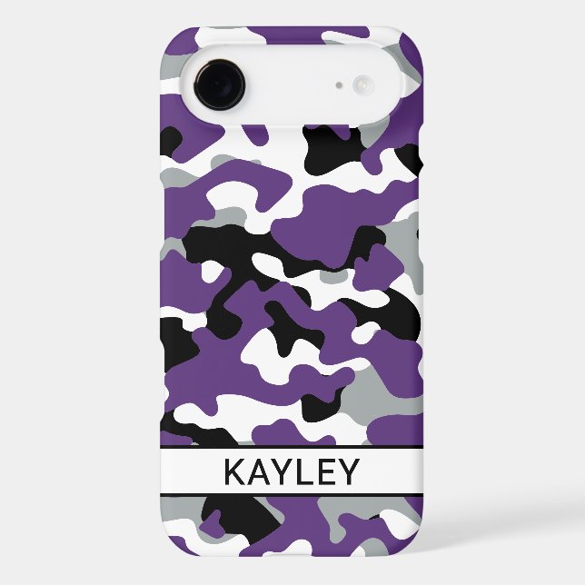 Purple Black Camouflage Personalized (Back)