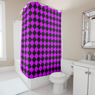 Purple Black Chequered Diamond Pattern
