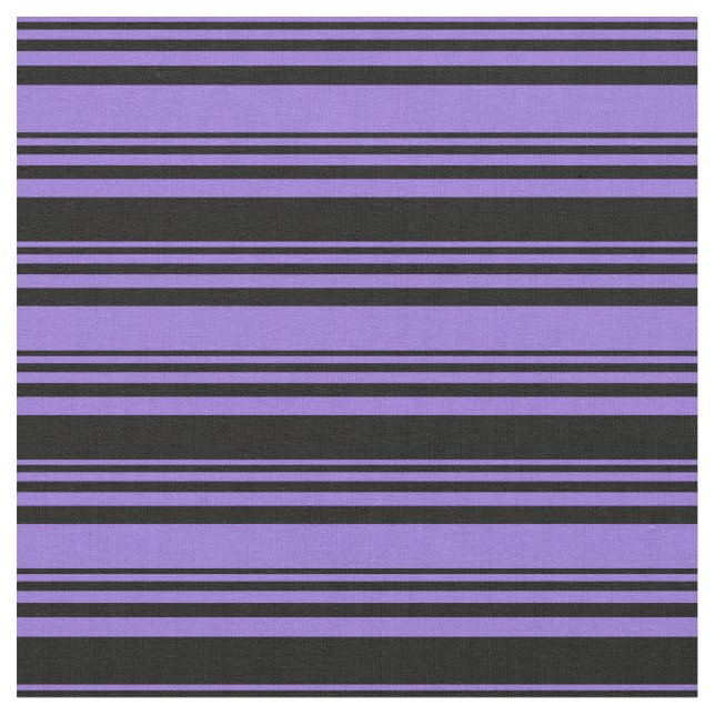 Purple & Black Coloured Lines/Stripes Pattern Fabric (Close Up)