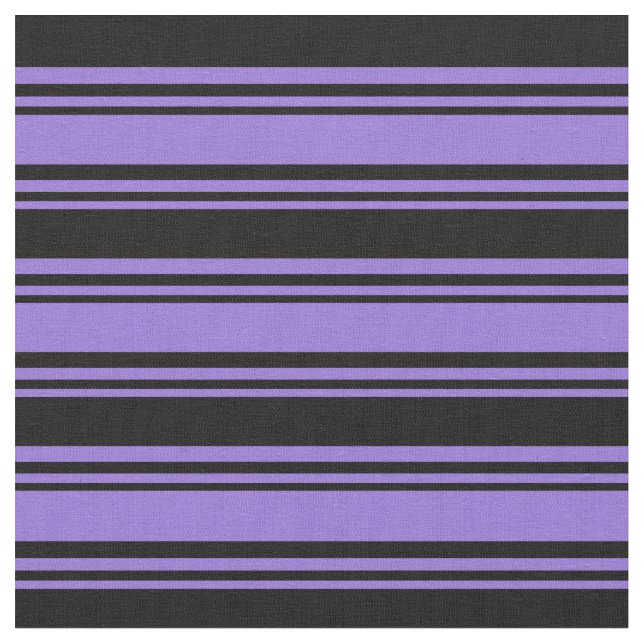 Purple & Black Coloured Stripes Pattern Fabric (Close Up)