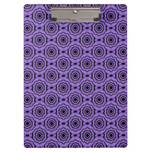 Purple Black Flower Seamless Pattern Clipboard
