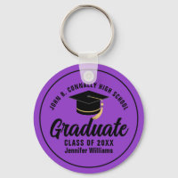 Purple Black Graduate Personalized 2025 Graduation