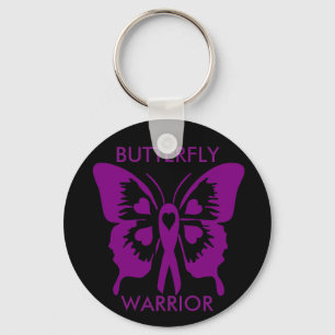 Purple/Black key chain Butterfly Warrior