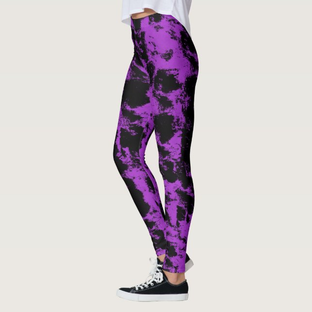 Purple Black Leggings (Left)