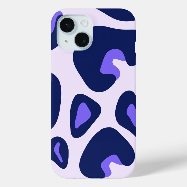 Purple Black Leopard Animal Print Case-Mate iPhone Case (Back)