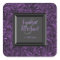 Purple Black Marbled Wedding Labels Stickers