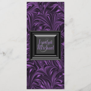 Purple Black Marbled Wedding Programs
