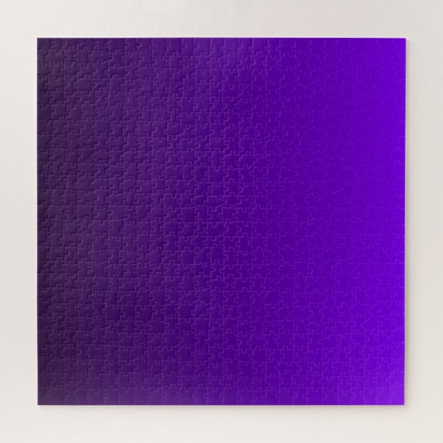 Purple & Black | Modern Colour Gradient Ombre Jigsaw Puzzle (Horizontal)