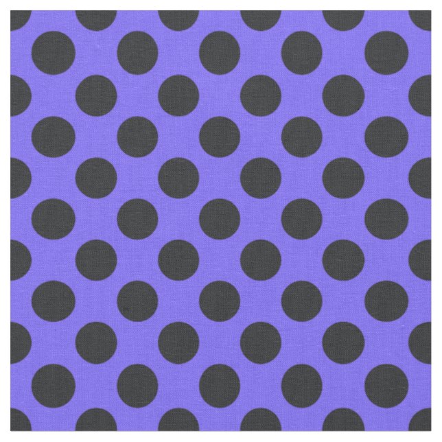 Purple & Black Polka Dot Fabric (Close Up)
