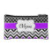 Purple Black Quatrefoil and Chevron Personalized