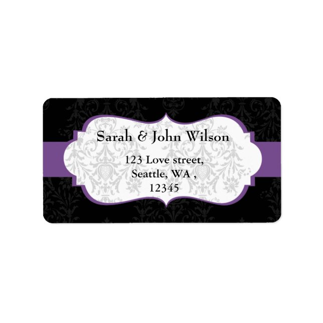 purple black  ,return address label (Front)