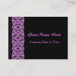 purple black ribbons business card