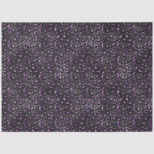 Purple Black Sparkle Leopard Print Tissue Paper